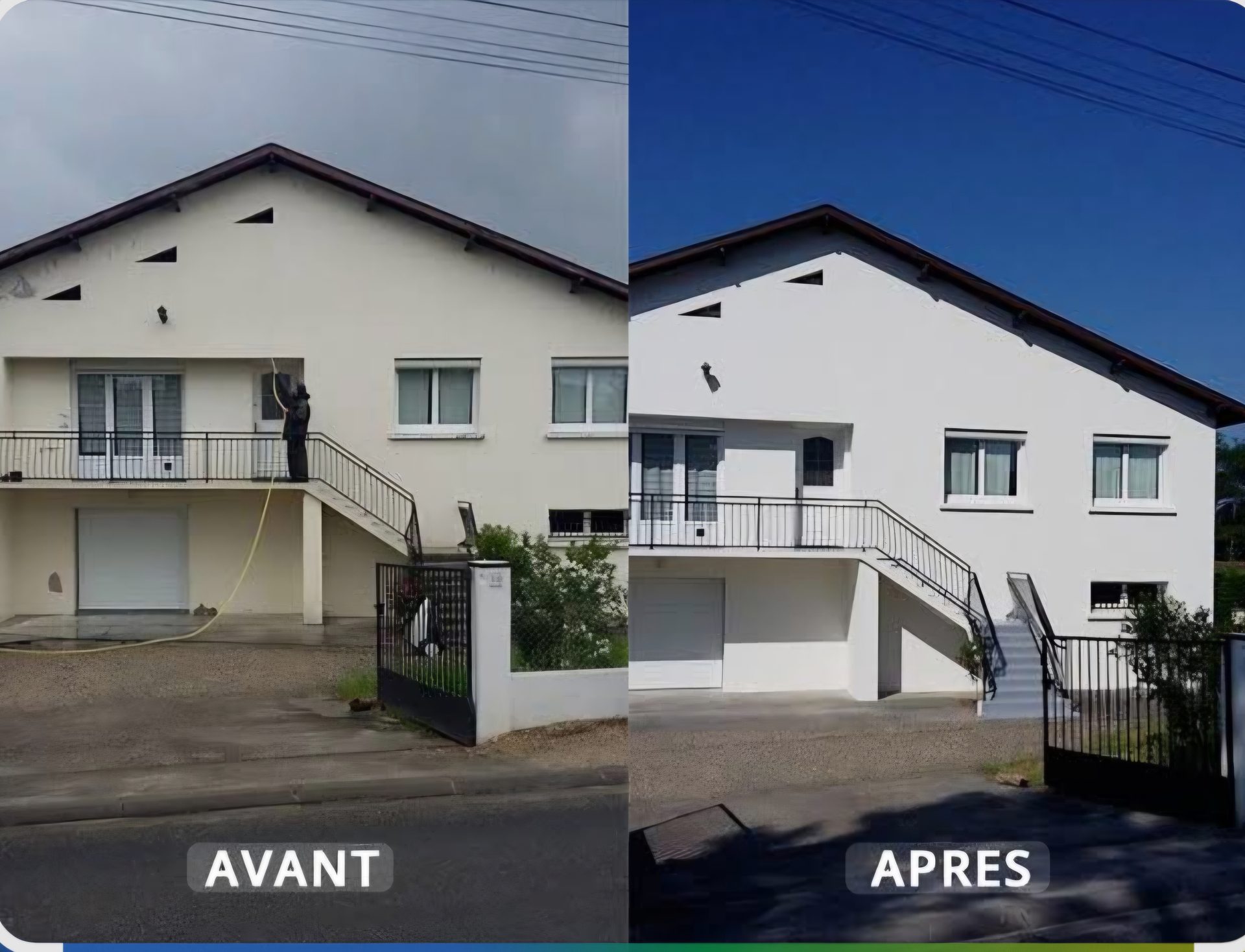 Maison avant et après une rénovation complète de façade